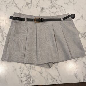 Zara Pleated Skort with Black Belt